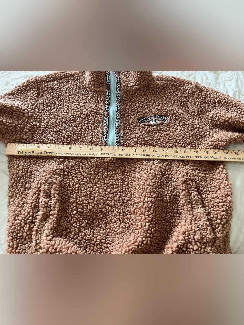 Billabong Adventure Division Horizon Sweatshirt Tan Sherpa Half-Zip size M - Picture 4 of 13